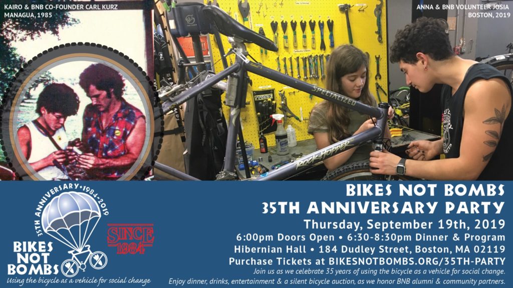 Bikes Not Bombs 35 Anniversary Party Madison Park Development Corporation